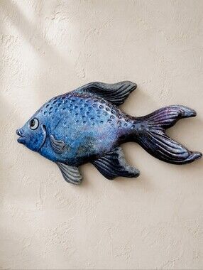 Fish by Fire Raku Ceramic Fish Wall Art Signed Karin Bach Tim Isaac Canada